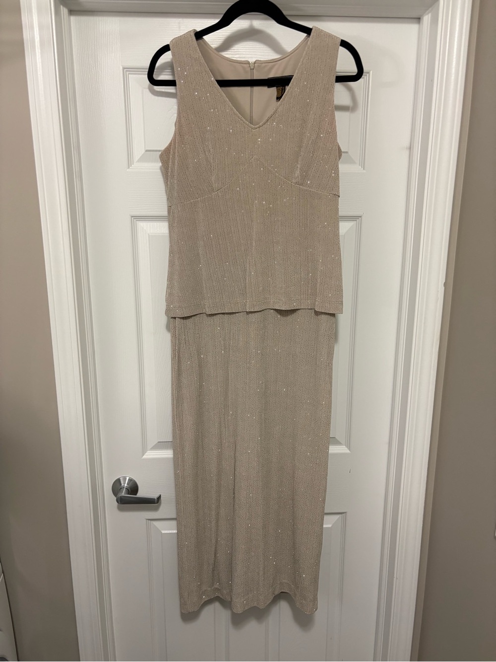 Vintage Oblique Champagne shimmery dress
